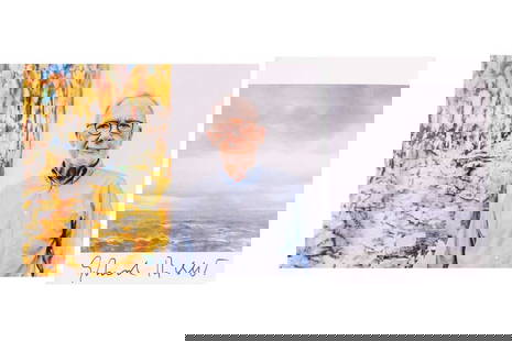Gerhard Richter (b.1932) German visual artist, a signed postcard, 15 cm x 10.5 cm, the autograph in: Gerhard Richter (b.1932) German visual artist, a signed postcard, 15 cm x 10.5 cm, the autograph in black ink. From the estate of the late Franz-Peter Bach, a German autograph collector of many