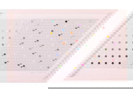 † Alison Turnbull (Columbian/British b.1956), Spots, signed in pencil 'Alison Turnbull 2014' and: † Alison Turnbull (Columbian/British b.1956), Spots, signed in pencil 'Alison Turnbull 2014' and numbered 47/50, giclee print on paper, 19 x 37 cm, framed and glazed 26.5 x 43.5 cm