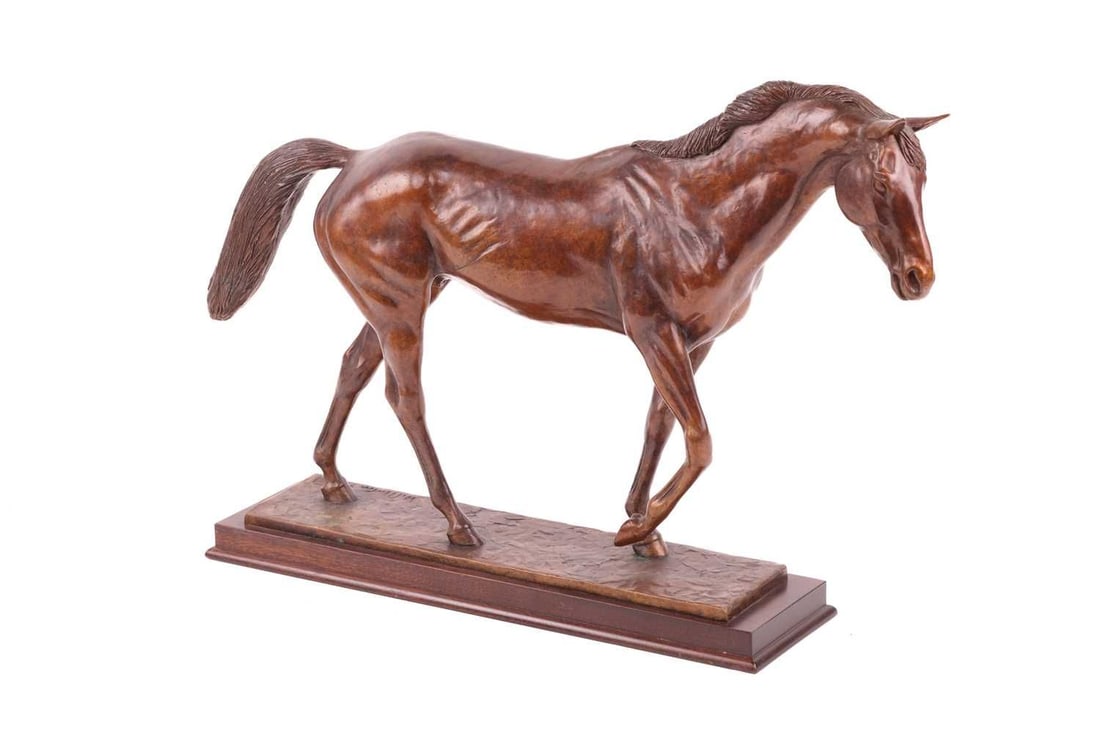 William Newton, (british, 20th Century), A Patinated Bronze Figure Of A