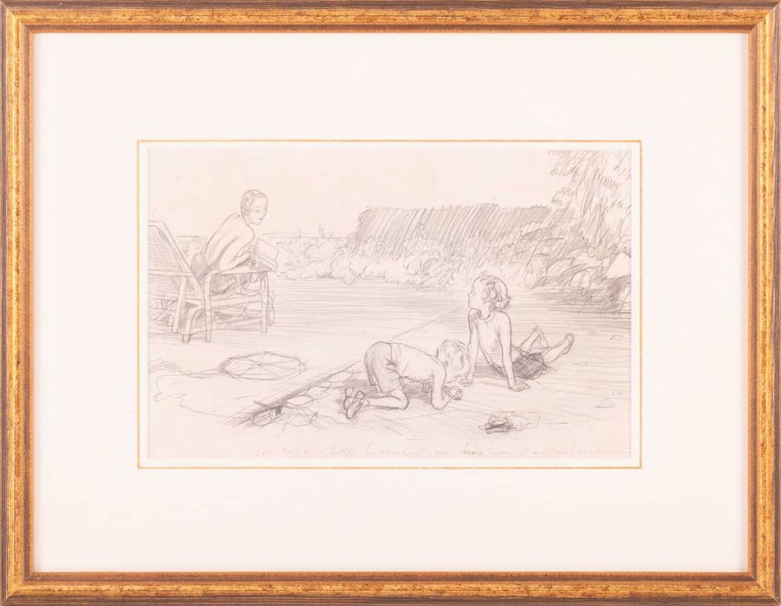 † Ernest Howard Shepard (British, 1879 - 1976), 'John stood on a beetle II' (Illustration for (1 of 4)