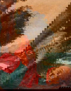 Attributed to Jan Swart Van Groningen (Dutch c.1500-c.1560) A hermit, possibly St Jerome, in a: oil on oak panel, 29.5 x 24.5 cm, in a typical moulded Dutch frame, 53 x 47 cm The attribution is due to Max Friedlander in 1948. Provenance Kunsthandel Leo Blumenreich, Berlin, c. 1928 (as per RKD).