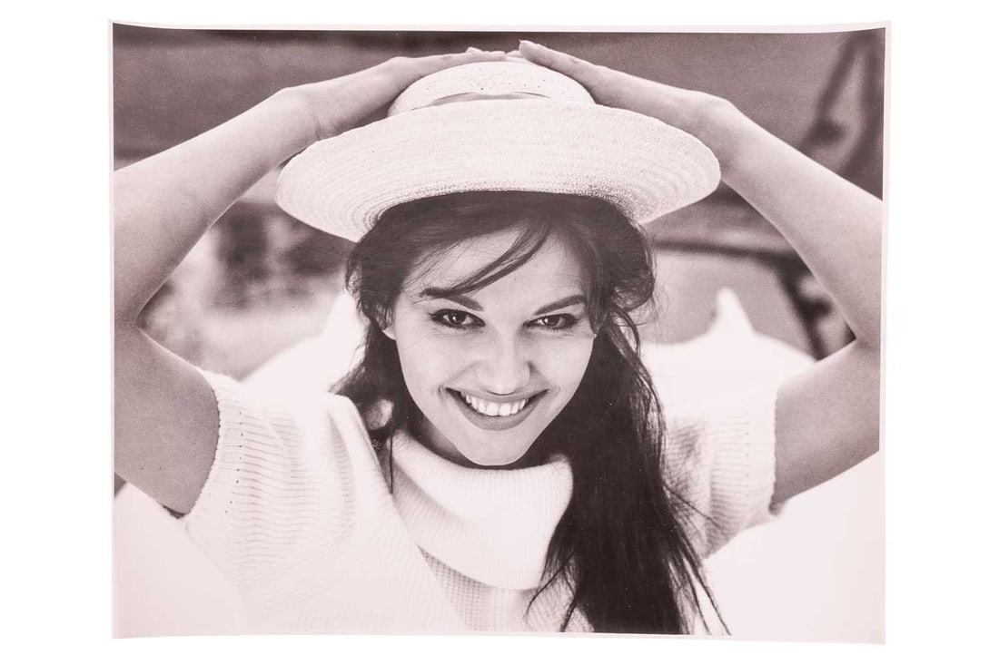 Cornel Lucas (British, 1920-2012). Claudia Cardinale, 1958 ? Vintage silver gelatin print,: Cornel Lucas (British, 1920-2012). Claudia Cardinale, 1958 ? Vintage silver gelatin print, stamped/titled and signed in ink on reverse by Cornel Lucas, unmounted, 19 x 15 ? inches. Cornel Lucas was a