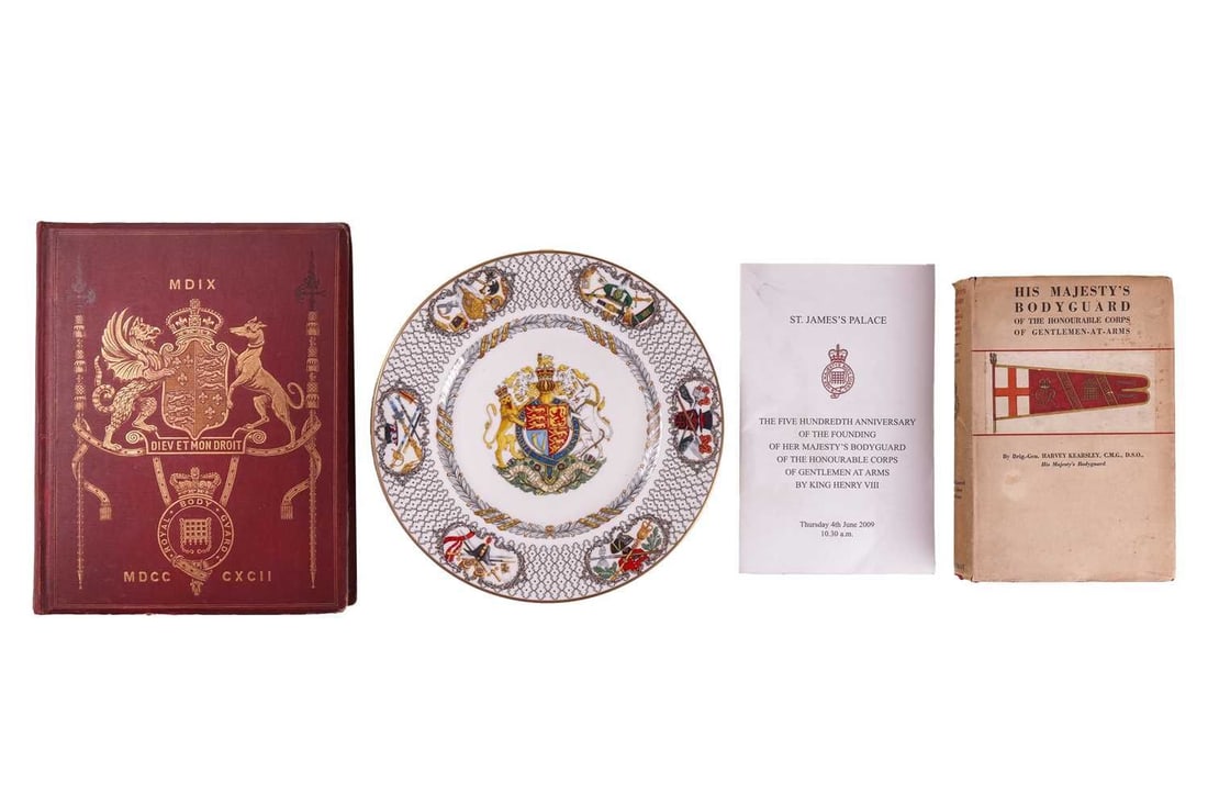 Kearsley, Harvey (Brigadier General, CMG, DSO), 'His Majesty's Bodyguard - of the Honourable Corps: Kearsley, Harvey (Brigadier General, CMG, DSO), 'His Majesty's Bodyguard - of the Honourable Corps of Gentlemen at Arms', published by John Murray, London, 1937 First Edition, with dust jecket, togeth