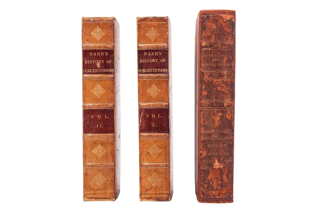Nash, Thomas: “Collections for the History of Worcestershire??, printed for John White, Horace's: Nash, Thomas: “Collections for the History of Worcestershire”, printed for John White, Horace's Head, Fleet Street, London, 1799, Second Edition with Additions, two volumes, together with Bigl