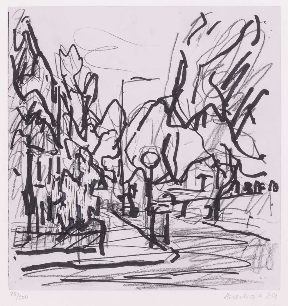 Frank Auerbach (British, 1931 - 2024) Mornington Terrace signed and numbered 75/200 in pencil giclee (1 of 6)