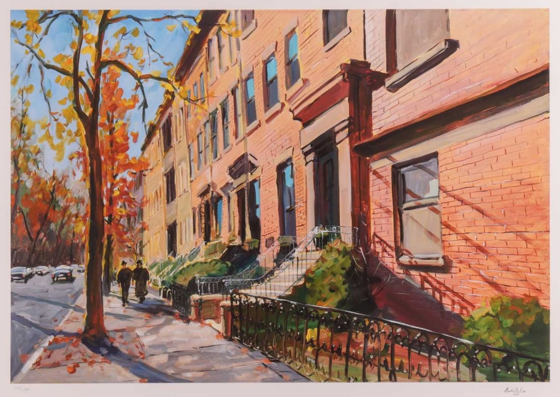 Bob Dylan (American b.1941) Brooklyn Heights, from the Beaten Path (2019) signed and numbered in: Bob Dylan (American b.1941) Brooklyn Heights, from the Beaten Path (2019) signed and numbered in pencil 203/295 giclee print in colours on 350gsm Magnani 1404 QuaForte wove printed by GTZ Fine Art Edi