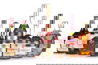 Seven boxed bottles of assorted spirits, each boxed, comprising Royal Salute 21 Years Old Blended Sc