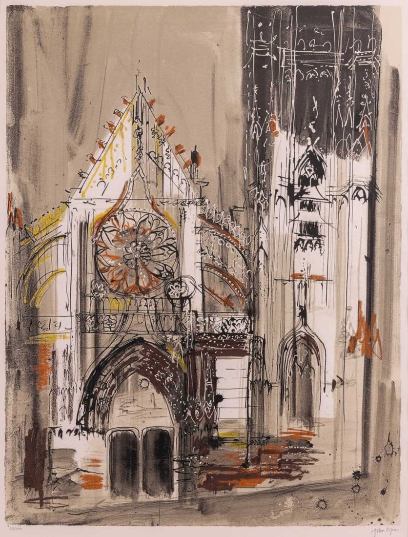 John Piper (British 19031992) Clamecy, Burgundy (Levinson 375) signed and numbered in pencil, 47/100: John Piper (British 19031992) Clamecy, Burgundy (Levinson 375) signed and numbered in pencil, 47/100 screenprint on Velin Arches paper, printed by Kelpra Studio for Christies Contemporary Art (1985) p