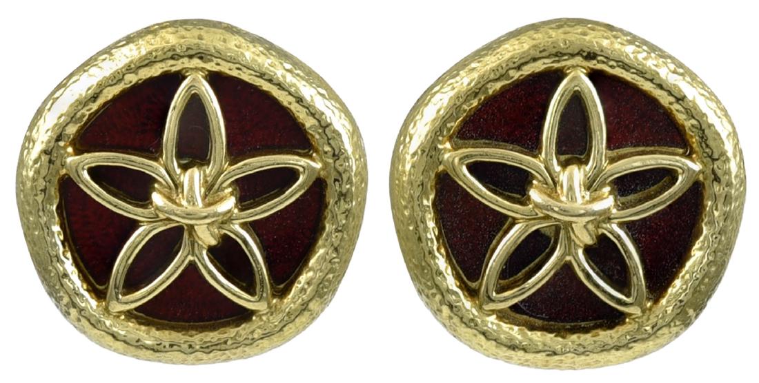 Tiffany Schlumberger Sand Dollar Earclips (1 of 3)