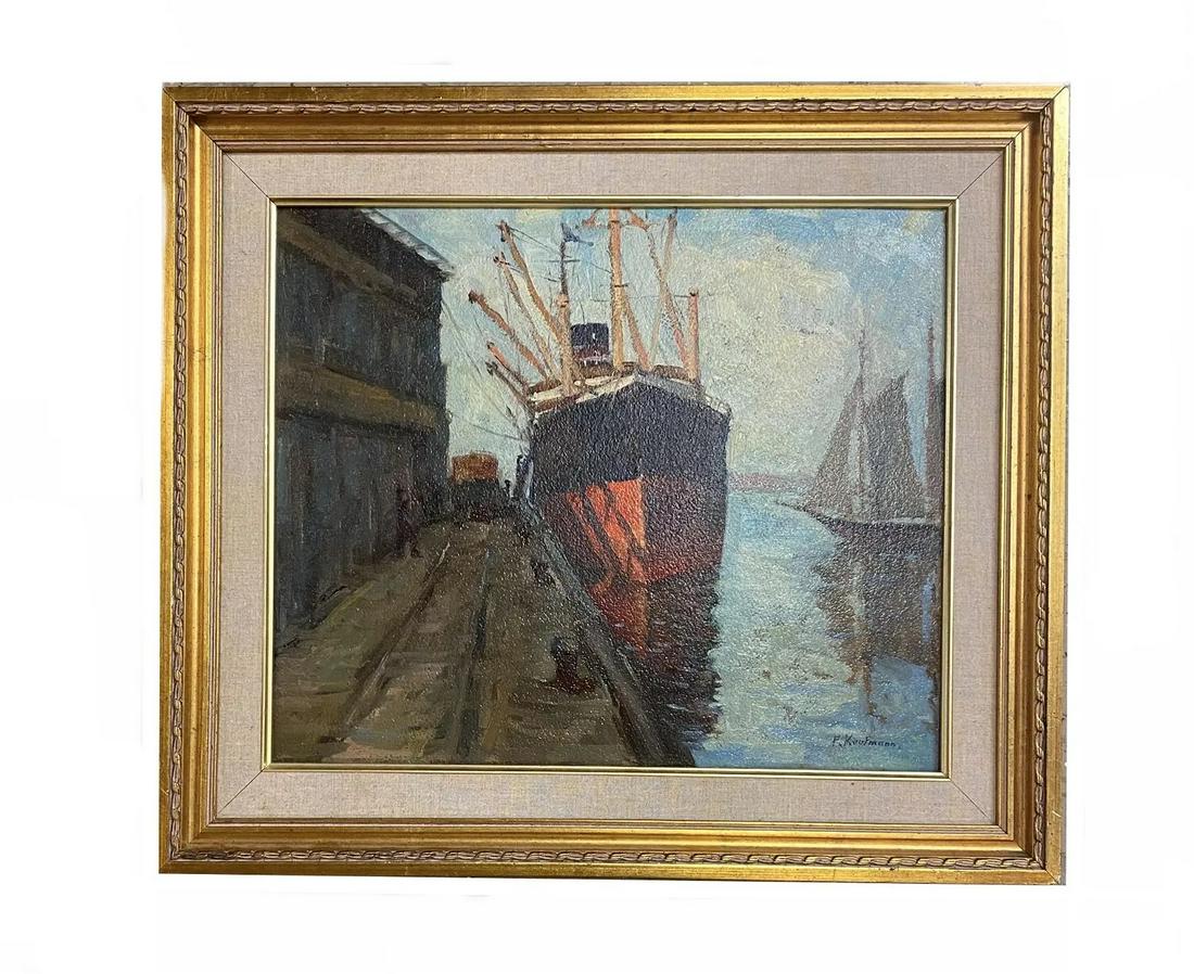 Ferdinand Kaufmann (1864 - 1942) Oil / Board ,Signed ,measures 14.5 x 18 inches (1 of 3)