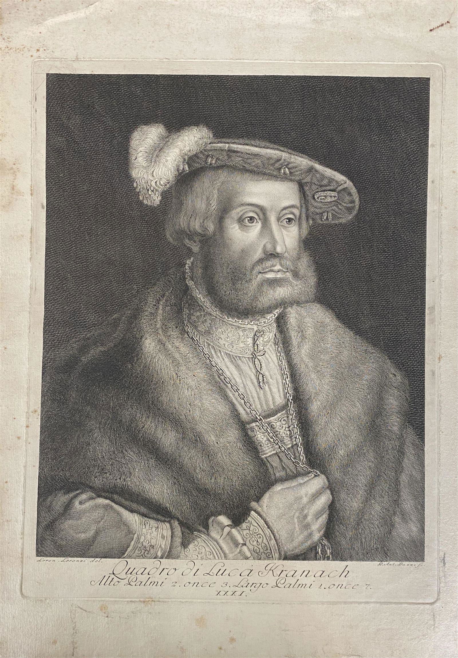 Portrait of Johann Friedrich I, Elector and Duke of Saxony, half length turned to the right, wearing (1 of 5)