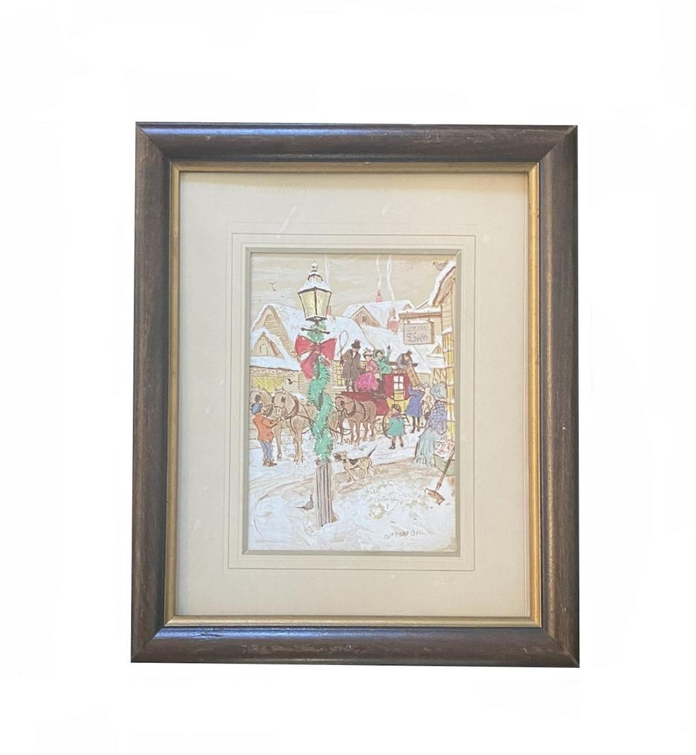 Gifford Beal (1879 - 1956) Watercolor, ink and gouache / Paper ,Signed ,measures 8 x 5.5 inches (1 of 3)