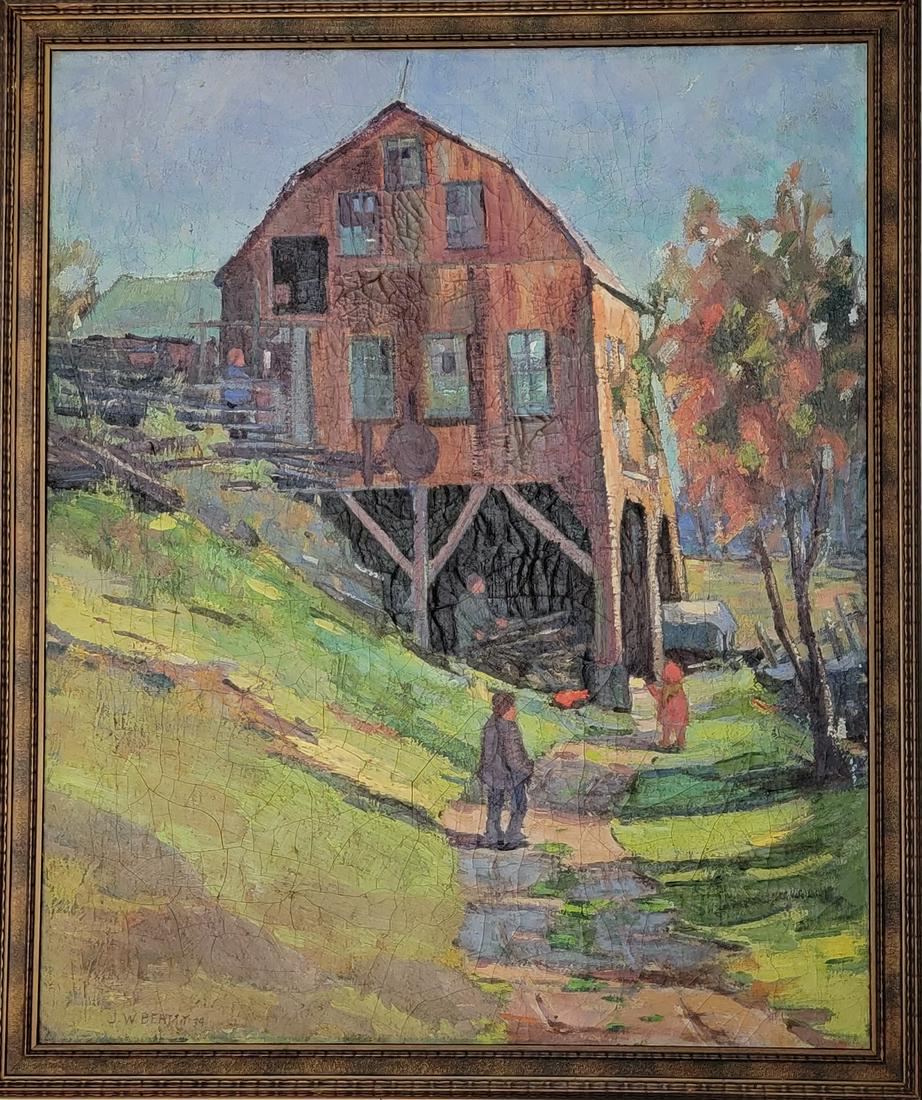 J. W. Beatty RCA was a Canadian painter who was a forerunner in the movement which became the Group: J. W. Beatty RCA was a Canadian painter who was a forerunner in the movement which became the Group of Seven in 1920.oil on canvas,size:29"h x 24"w,come with frame, shipping in US $199