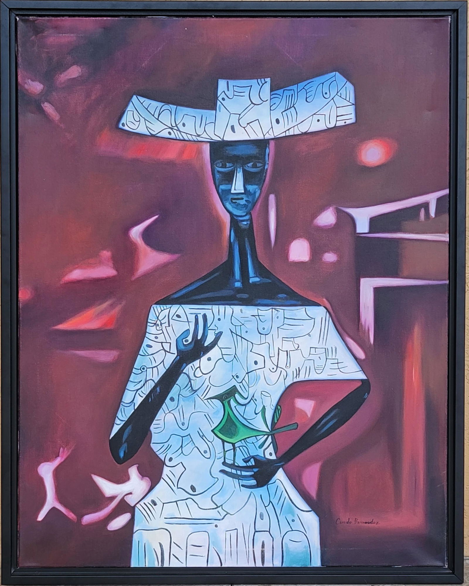Cundo Bermudez  (Cuban, 1914-2008) was a painter associated with Cuban Modernist movement, and best (1 of 3)