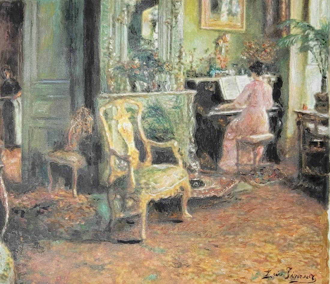 Luis Jimenez Aranda in the style of,was a Spanish -born French painter of genre scenes ; many: Luis Jimenez Aranda in the style of,was a Spanish -born French painter of genre scenes ; many in costumbrista style. Private collector, oil on canvas, size:19.5"h x 22.5"w,come with frame,shipping in