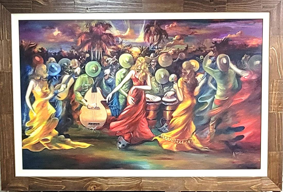 Armando Mejias .Contemporary Cuban Artist, Certificate of authenticity by the artist. (1 of 3)