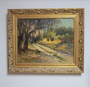 Irene Stry (Hungarian American, 1904-1963) an original oil painting on canvas board. The artwork