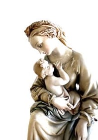 Antonio Borsato (1911 - 1982) Italy ,: "Madonna with Child" ,Porcelain Figure ,Measure 11"in H x 5