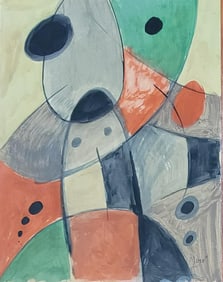 Joan Miro- ,(1893 - 1983) ,in the style of, Miro was a Spanish painter, sculptor, and ceramicist