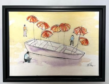 Kcho.(Alexis Leiva Machado).contemporary Artist from the Caribeam Island,COA by the Artist,Mixmedia