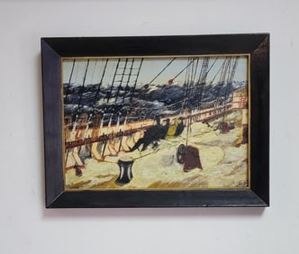 Harry Myers (1910 - 1968) was active/lived in United States. Oil on wood,size:10"h x 14"w,come with