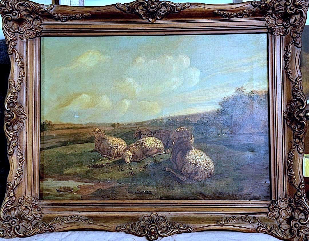 JULES RAGOT OIL ON CANVAS (United States, 1837-1912),Oil on Canvas size:15"h x 20.5"w,come with (1 of 4)