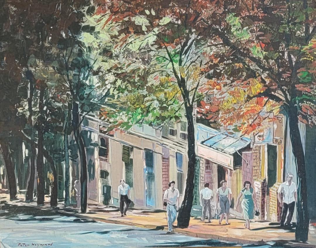 Peter Hayward (b.1905) studied at Middlebury College, graduating in 1923. After moving to Hawaii, he: Peter Hayward (b.1905) studied at Middlebury College, graduating in 1923. After moving to Hawaii, he perfected his oil painting technique. Peter Hayward's paintings were created on location, and he us