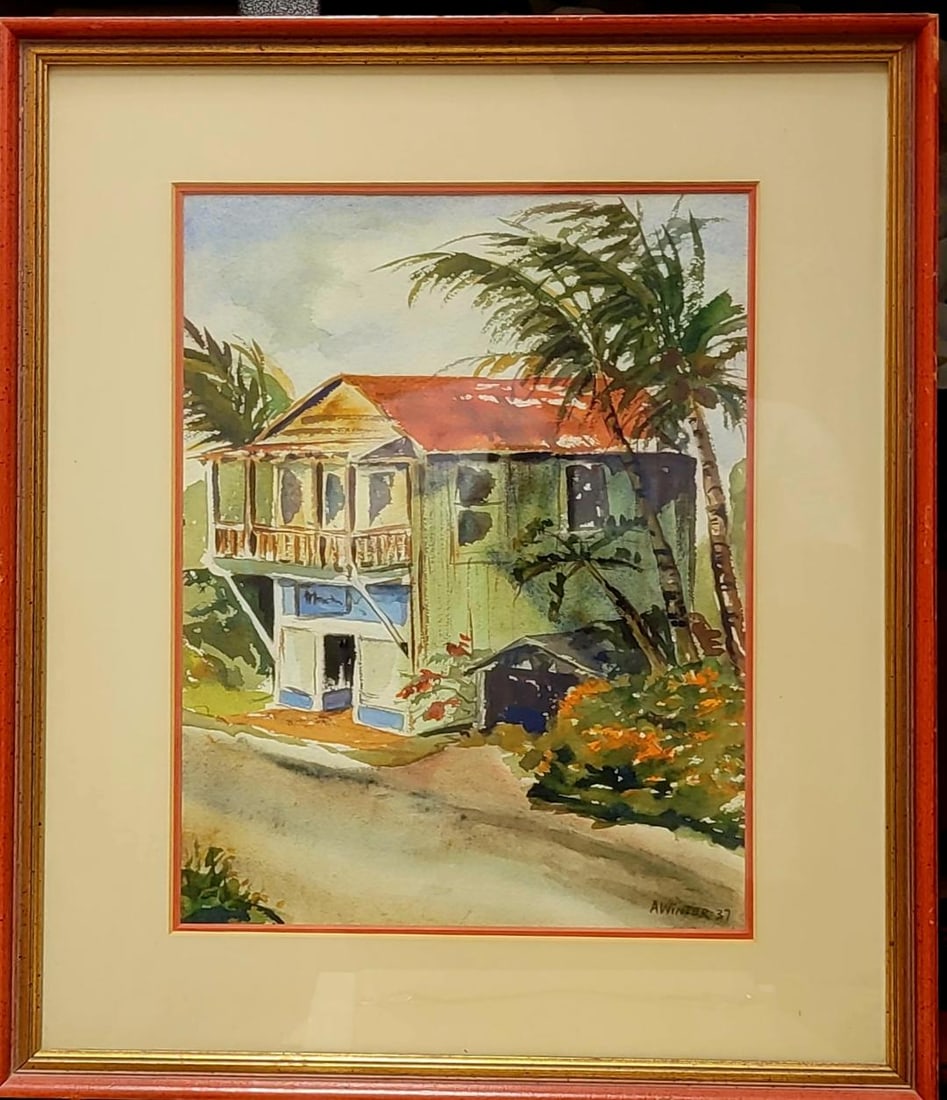 Andrew Winter was an Estonian-born American artist best known for his landscape paintings on the: Andrew Winter was an Estonian-born American artist best known for his landscape paintings on the coast of Maine, particularly his depictions of winter weather.Water color on paper,size:14"h x 10"w,com