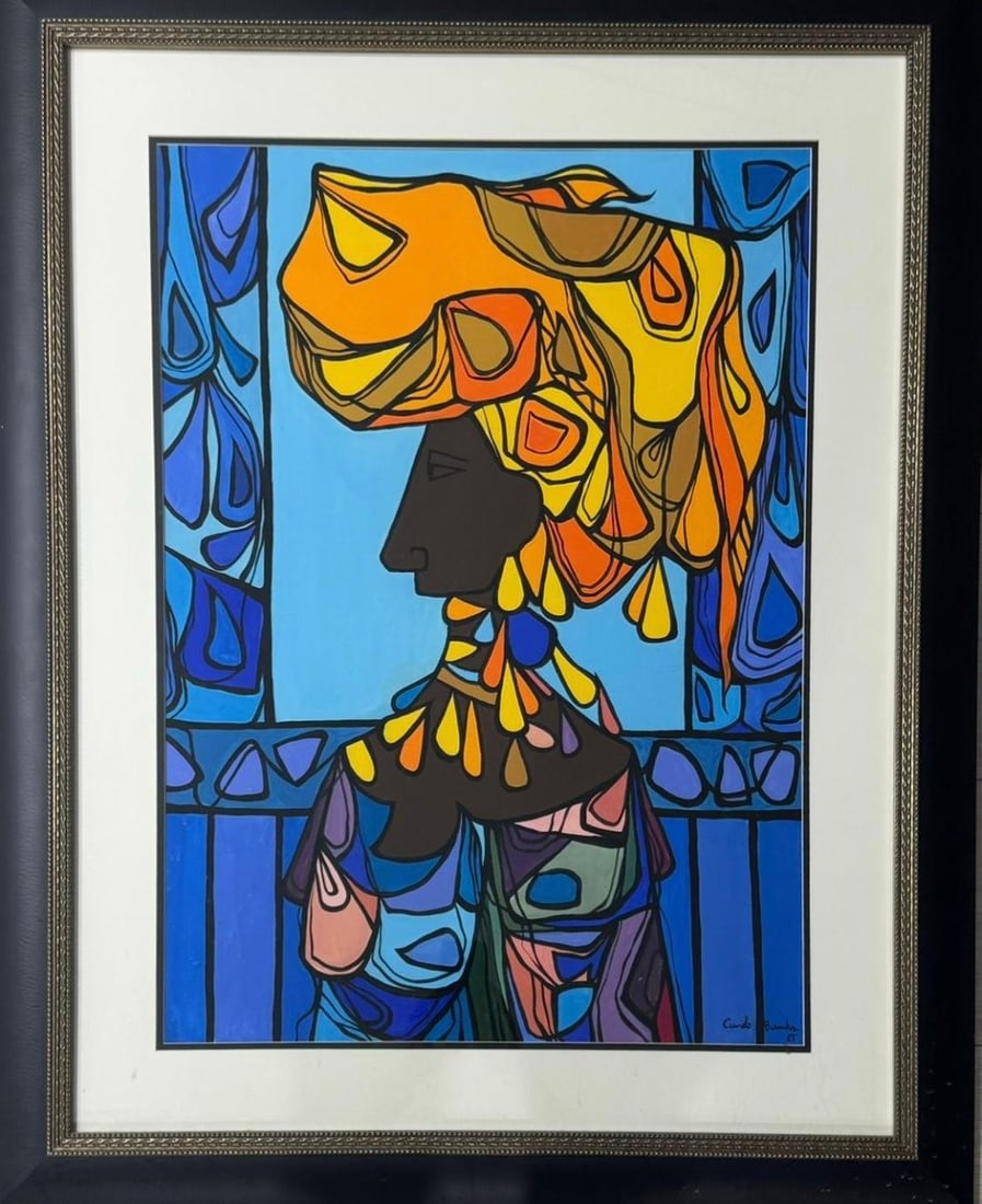 Cundo Bermúdez (Cuban, 1914-2008) was a painter associated with Cuban Modernist movement, and best: Cundo Bermúdez (Cuban, 1914-2008) was a painter associated with Cuban Modernist movement, and best known for his colorful and humorous depictions of everyday life. Born in Havana, he studied painting