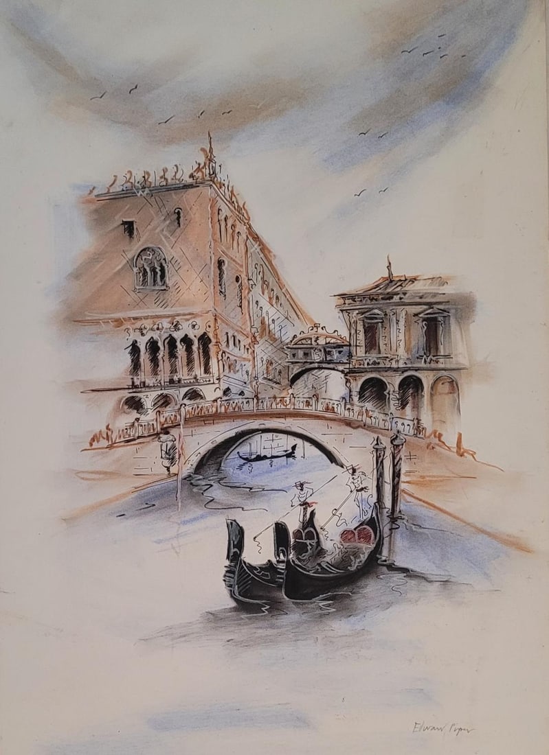 Edward Piper was the eldest son of the artist John Piper , he studied at Lancing College, the: Edward Piper was the eldest son of the artist John Piper , he studied at Lancing College, the Bath Academy of Art in Corsham and the Slade School .Oil on canvas,size:19.5"h x 13.75"w,come with frame,s