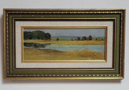 Leo Gausson was a French landscape painter in the Neo-impressionist and Synthetic styles. He was: Leo Gausson was a French landscape painter in the Neo-impressionist and Synthetic styles. He was also a printmaker and sculptor.Oil on canvas board,size:5.5"h x 12.5"w,come with frame,shipping in US $
