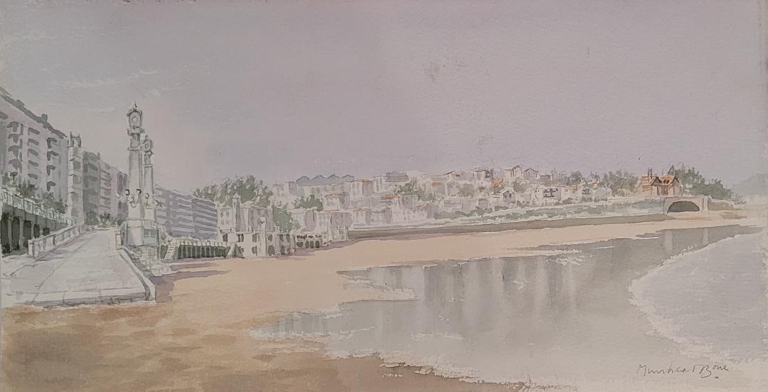 Sir Muirhead Bone (23 March 1876 – 21 October 1953),was a Scottish etcher and watercolourist who: Sir Muirhead Bone (23 March 1876 – 21 October 1953),was a Scottish etcher and watercolourist who became known for his depiction of industrial and architectural subjects and his work as a war artist