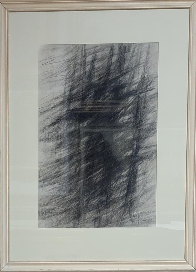 Jack Tworkov (1900-1982), American painter associated with abstract expressionism and the New: Jack Tworkov (1900-1982), American painter associated with abstract expressionism and the New York School. he painted in other styles during his long career.Charcol on hard paper,size:22"h x 14.5"w,co