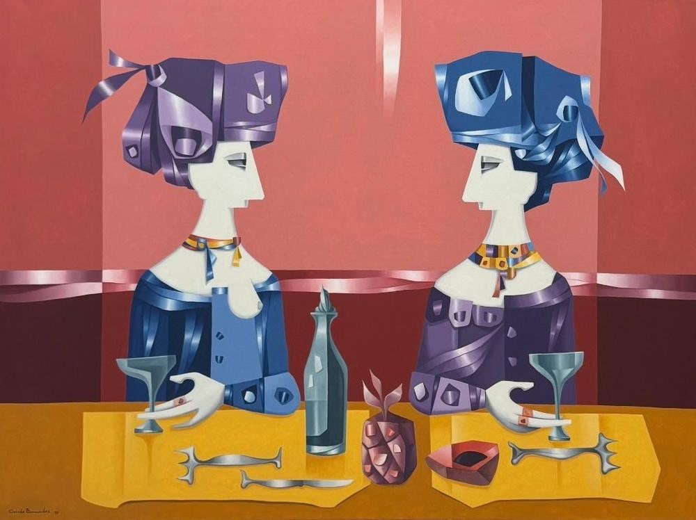 Cundo Bermúdez , 1914–2008),was a Cuban painter known for his colorful depictions of figures and: Cundo Bermúdez , 1914–2008),was a Cuban painter known for his colorful depictions of figures and patterns. In works such as The Balcony (1941) and Barber Shop(1942), Bermúdez conveyed themes of hi