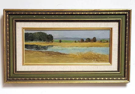 Leo Gausson was a French landscape painter in the Neo-impressionist and Synthetic styles. He was: Leo Gausson was a French landscape painter in the Neo-impressionist and Synthetic styles. He was also a printmaker and sculptor.Oil on canvas board,size:5.5"h x 12.5"w,come with frame,shipping in US $