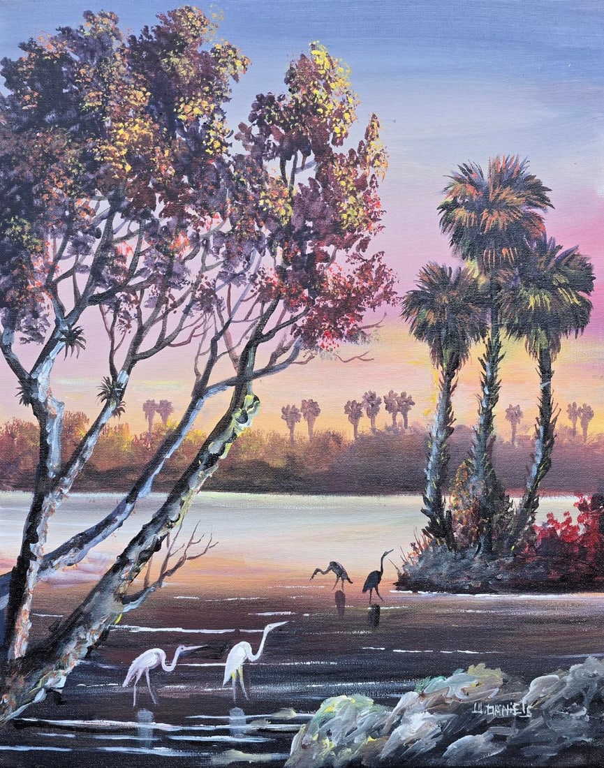 Willie Daniels  (1950 - 2021) is an American landscape  artist  from Bainbridge, Georgia and one of (1 of 2)