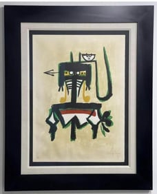Wilfredo Lam, Lithograph,"Affiche Avant Lettre por L'Exposition,44/99,"CERTIFICATE OF