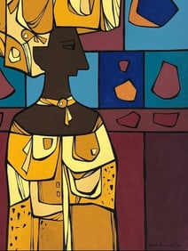 Cundo Bermúdez (Cuban, 1914-2008) was a painter associated with Cuban Modernist movement, and best