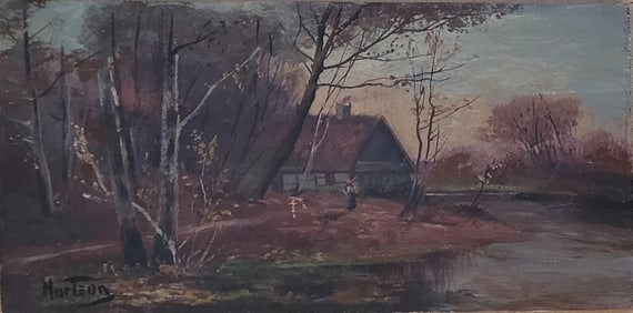 Walter C Hartson, 1866-1946, was born in Iowa, studied at the Art Institute of Chicago, then in New