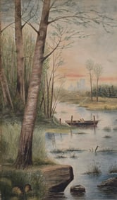 Joseph Rusling Meeker was an American painter, known for his images of the Louisiana bayou. Art hist