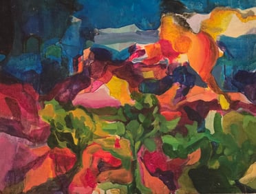 Shirley Jaffe was an American abstract painter whose bold color palette and distinct geometric shape