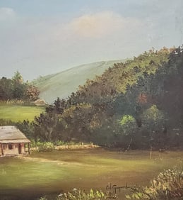 Cal Gaspard is a self-taught artist with a technique that reflects the memories of his rural youth.