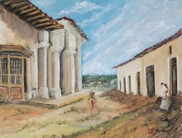 Henri BONIN - PISSARRO  is an artist born in France in 1918 and deceased in 2003. Oil on Card