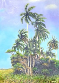 Marcos Olivera,Contemporary Cuban Painter",Landscape".Certificate of authenticity by the artist .oil