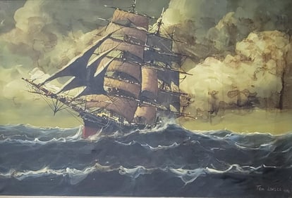 Tom Lovell was an American illustrator and painter. He was a creator of pulp fiction magazine covers