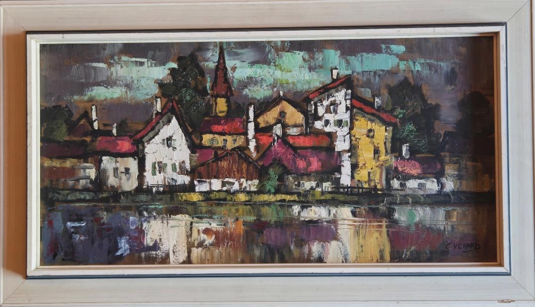 Claude Venard was a French post-Cubist and still life painter. Known for working in a distinctive: Claude Venard was a French post-Cubist and still life painter. Known for working in a distinctive angular style, he accentuated the chromatic qualities of his palette through thickly applied impasto p