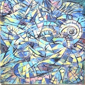 Carlos Alfonso early work was inspired by the iconography of Castro-era propaganda. His later work