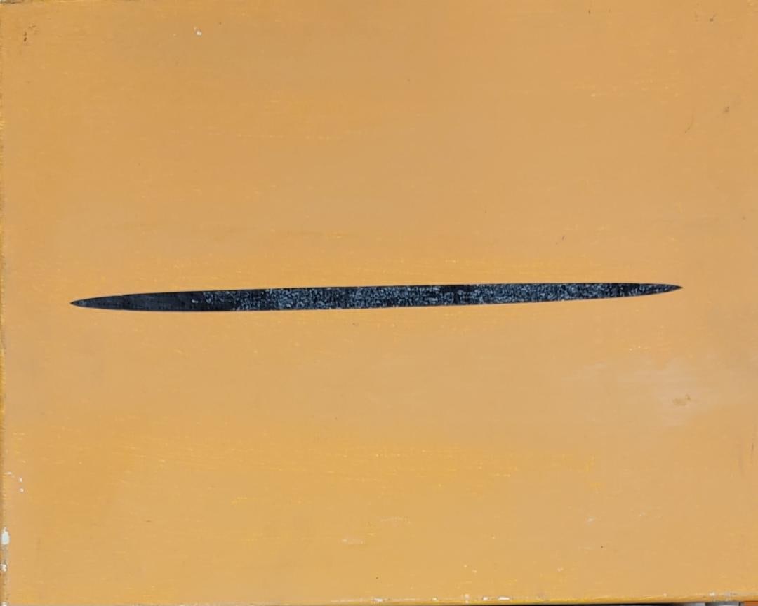 Lucio Fontana in the style of,was an Argentine-Italian painter, sculptor and theorist. He is mostly: Lucio Fontana in the style of,was an Argentine-Italian painter, sculptor and theorist. He is mostly known as the founder of Spatialism.Private Collector,Oil on Canvas,size:16"h x 20"w, come with frame