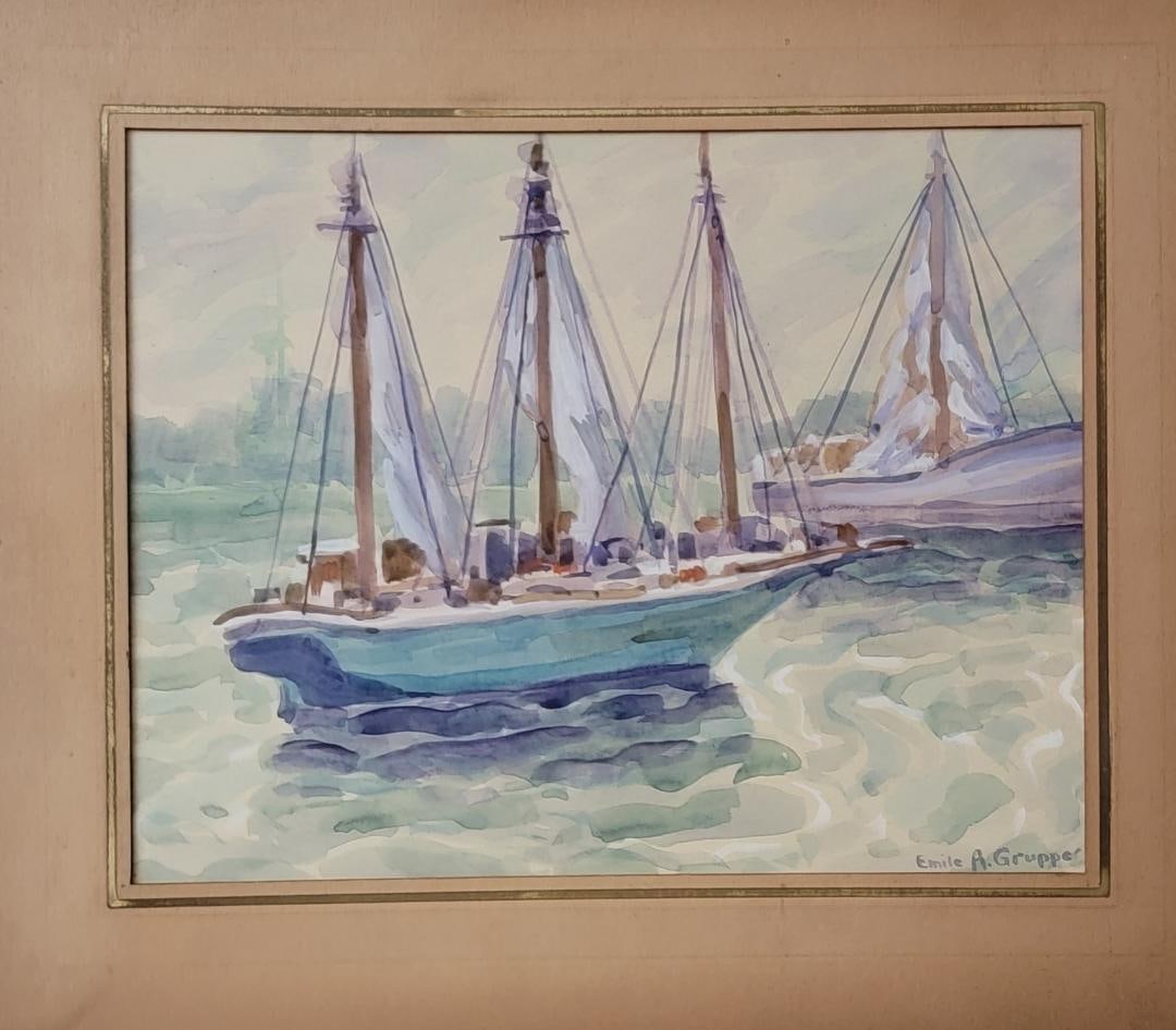 Emile Albert Gruppé was an American painter, known for impressionistic landscapes and Massachusetts (1 of 2)