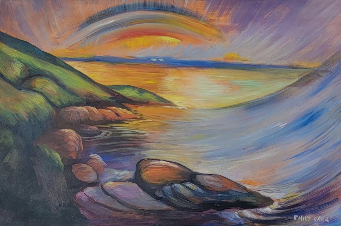 Emily Carr was a Canadian artist who was inspired by the monumental art and villages of the First Na (1 of 2)